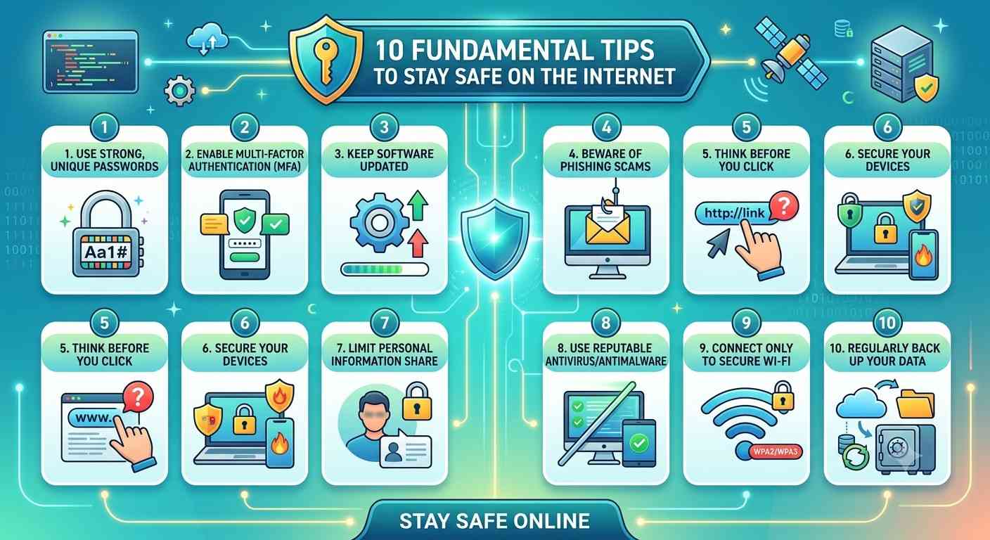 10 Fundamental Tips to Stay Safe on the Internet 10 Fundamental Tips to Stay Safe on the Internet